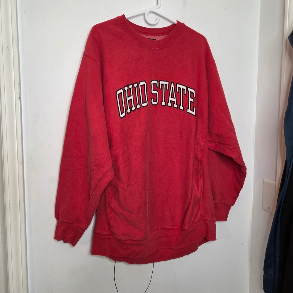 Steve & Barrys Ohio State‎ Buckeyes Red Crewneck Sweatshirt XL Reverse Weave